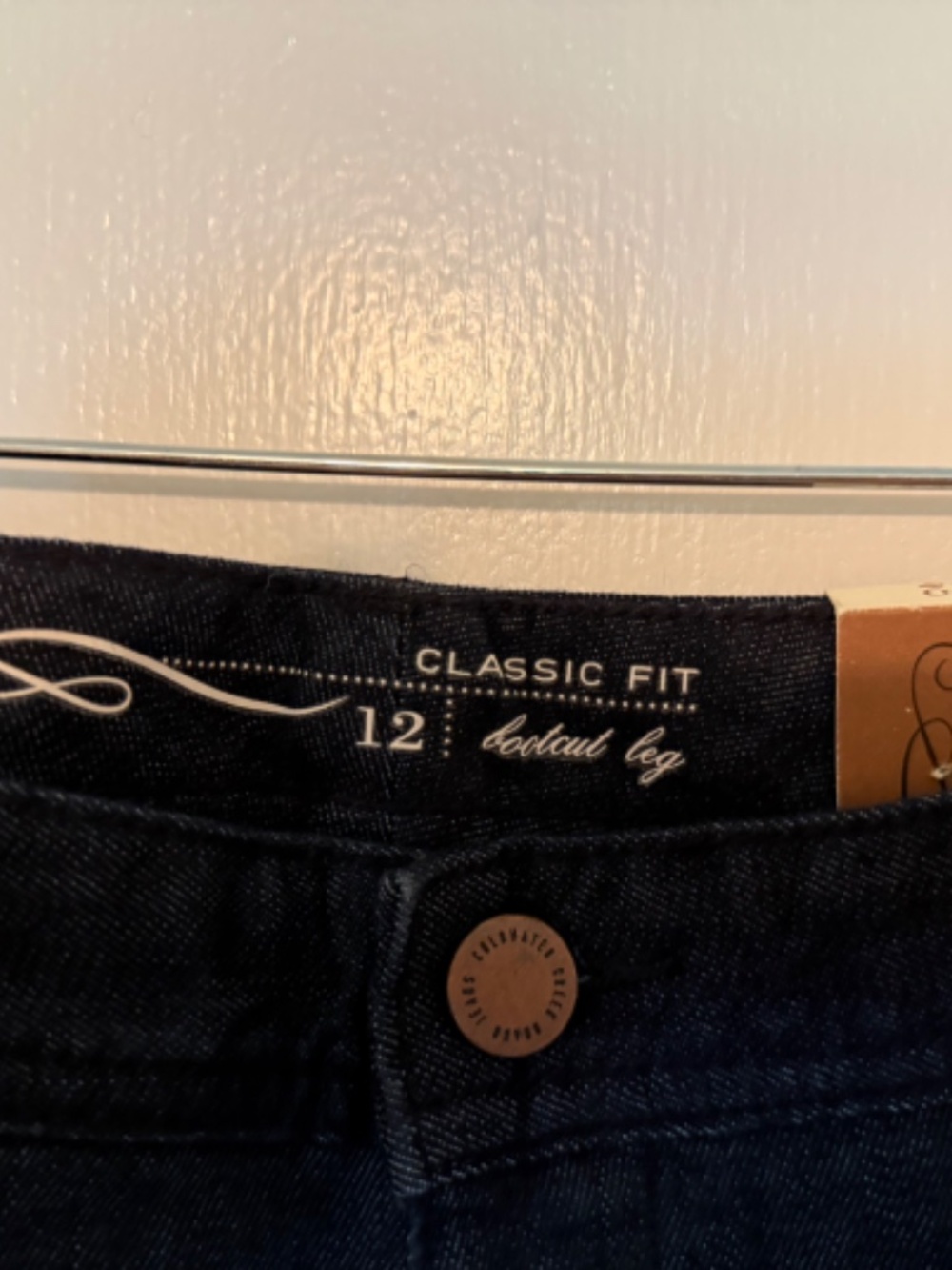 NWT Coldwater Creek Classic Fit Booted Leg Dark Wash Jeans size 12 - Picture 5 of 9